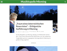 Tablet Screenshot of musikkapelle-mieming.at